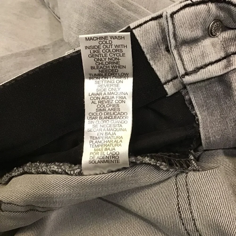 Democracy 4 AbSolution Women’s Jeans Gray Mid Rise Tapered Leg Stretch B1877ONNZ